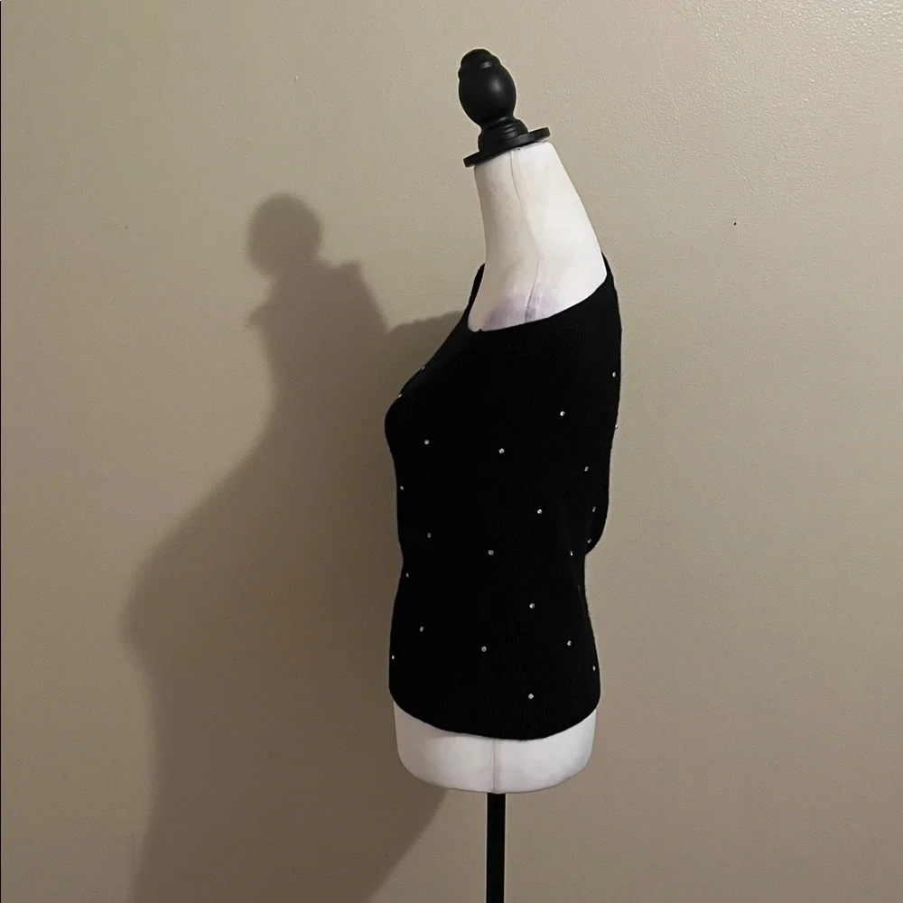Design History Black Knit with Diamond look Accents - Picture 4 of 6
